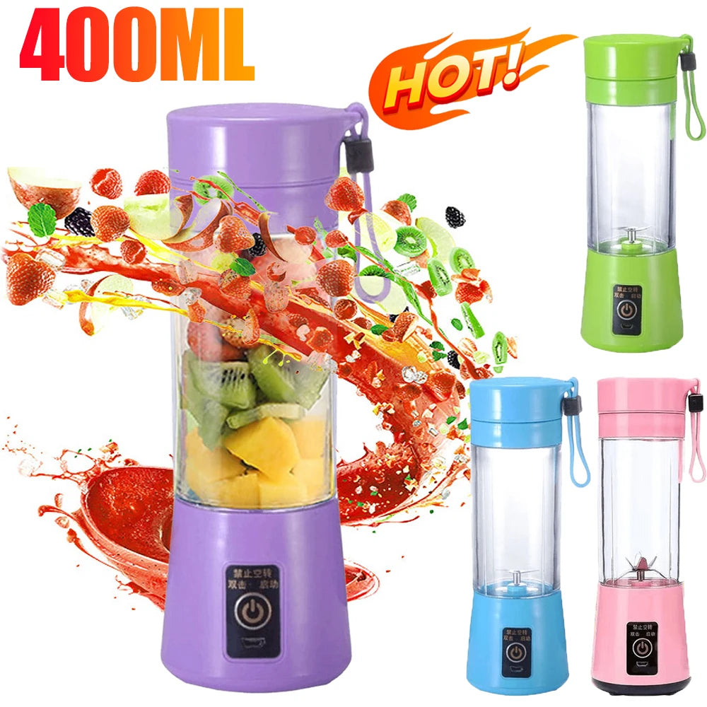 400ml Powerful Portable Blender for Smoothie Shakes Magnetic Charging Food Processor Fruit Mixer Machine Mini Juicer Blender Cup
