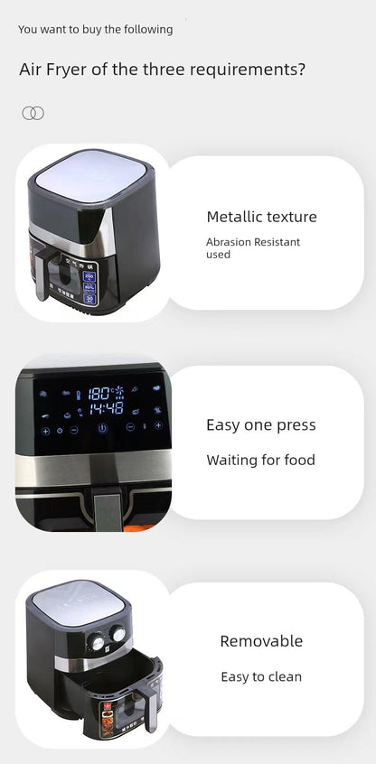 Visual Large Capacity 10.5 L Home Use and Commercial Use Mechanical Touch Screen Air Fryer Multi-Function All-in-One Machine Oven