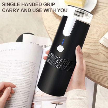 170ML Coffee Maker Portable Automatic Coffee Machine Wireless Compatible with Capsule & Ground Coffee for Camping Travel Hiking