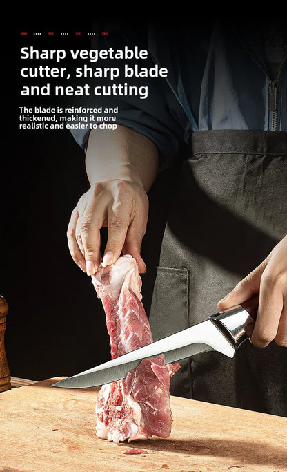 Hand-Forged Boning Knife Butchers' Knife Professional Cleaver Slicing Knife Household Cutting Knife Meat Cutter
