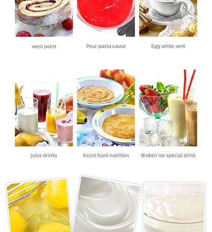 400W Powerful Motor Handheld Blender, Electric Mixer for Kitchen, Portable Blender for Smoothies, Food & Drink Preparation