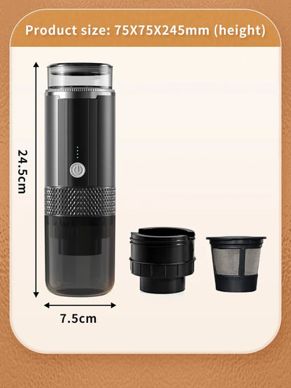 Portable Coffee Machine Maker Electric Capsule Ground Coffee Brewer Fit Powder Suitable Coffee Machine