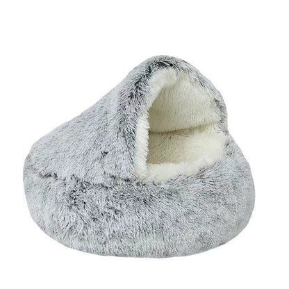 Calming Pet Bed – Anti-Slip Plush Cat Nest for Cats & Dogs