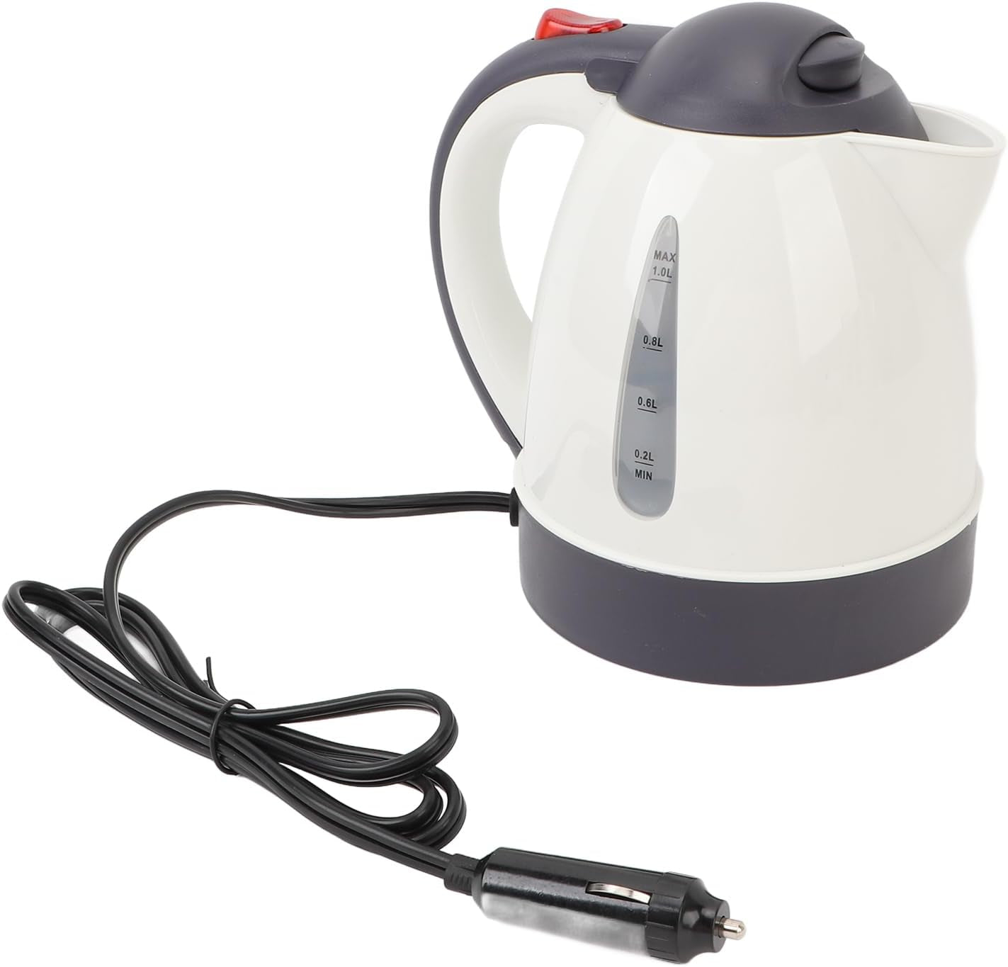 1000Ml Car Electric Kettle Portable Truck Water Boiler Electric Heater Road Trip Travel Cigarette Lighter Auto Shut off for Travel Office Kitchen(12V)