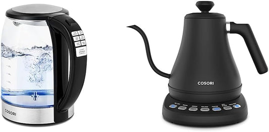 Electric Kettle and Gooseneck Kettle Bundle | Temperature Control Tea and Coffee Makers