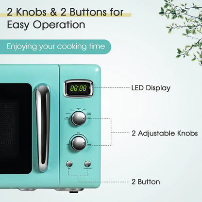Multifunction 26 Qt. Green Air Fryer Toaster Oven Retro Countertop Compact Microwave Oven