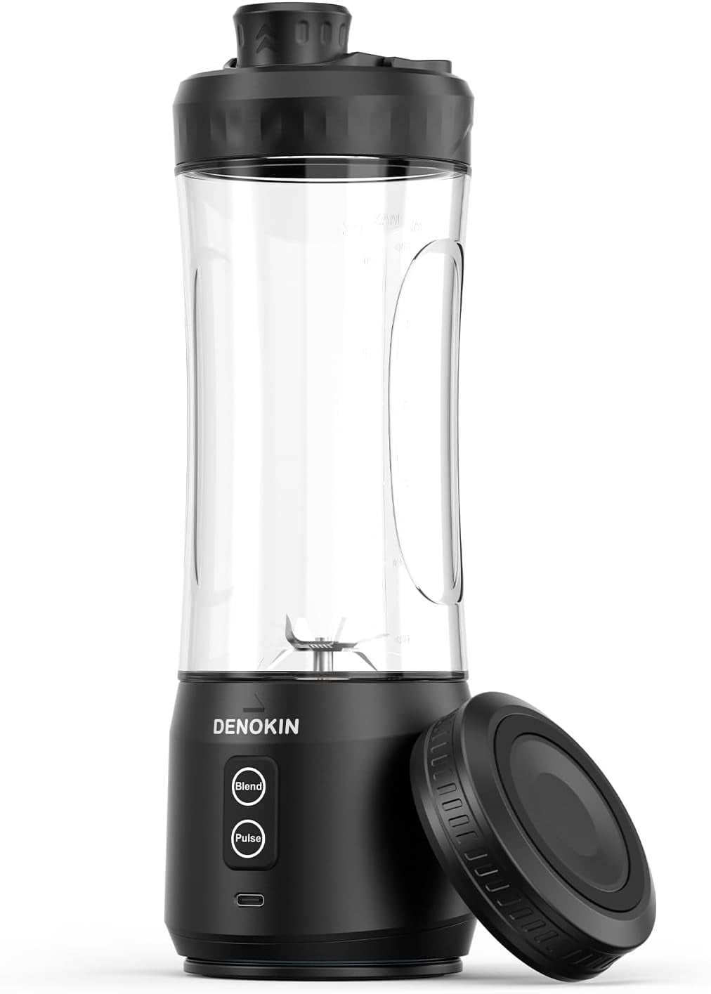 Portable Blender Cordless, 20Oz Vessel Personal Blender for Shakes & Smoothies with on Go Lid & Sip Lid, Small Mixer for Kitchen, Home, Travel