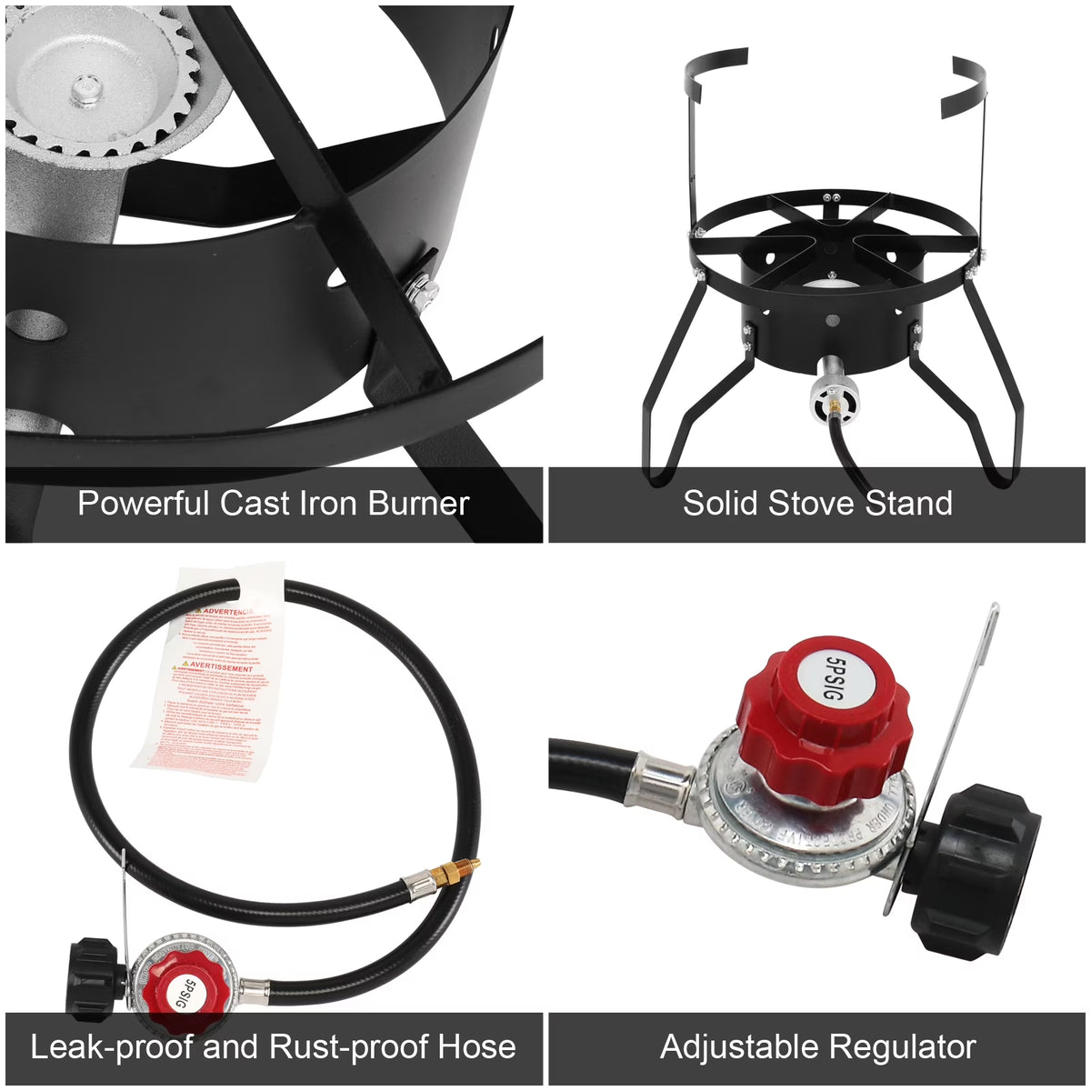 50Qt Propane Fryer Kit Turkey Fryer Fish Fryer Outdoor Fryer Stainless Steel Propane Boil Pot Portable Deep Frying/Boiling