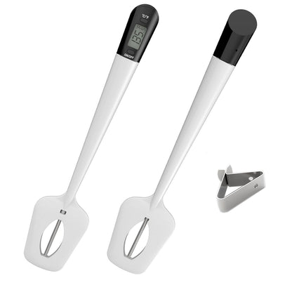 Digital Candy Thermometer Spatula Thermometer Meat Thermometer with Pot Clip & 9" Probe – Fast Instant Read Digital Food Thermometer for Candy Chocolate Jam Meat, BPA Free Silicon Frying